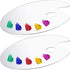 Acrylic Paint Palette 2pcs 11.8 x 7.9 inches with Thumb Hole by DUGATO, Clear Oval-Shaped Non-Stick Acrylic Oil Paint Mixing Tray- Comfortable to ...