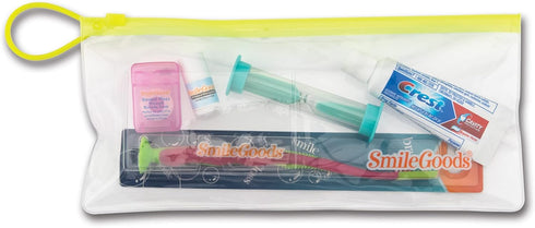 Practicon Child Deluxe Dental Care Kit, Travel Size Bundle w/Toothbrush, Crest Toothpaste, Floss, Lip Balm and Sand Timer, TSA Friendly Kids Oral ...