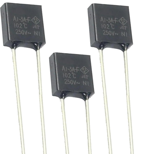 15Pcs Per Lot Thermal Fuse Cutoff TF 102 Degree 250V 3A A1-3A-F, A13AF......
