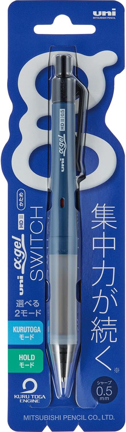 Uni Alpha-Gel Switch Mechanical Pencil, 0.5 mm, Navy Body (M51009GG1P.9)...