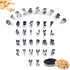 37 Pcs Mini Alphabet and Number Cookie Cutters Set With Storage Case, Stainless Steel Small Mold Tools for Fondant Biscuit, Cake, Fruit, Vegetable...