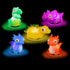 Dinosaur Toy Auto Flashing Dinosaur Model Glowing Figures Bath Toy Playset 5 pcs...