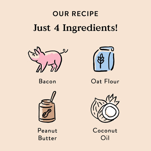 Bocce's Bakery Oven Baked Bac'N Nutty Treats for Dogs, Everyday Wheat-Free Dog Treats, Made with Real Ingredients, Baked in The USA, All-Natural P...
