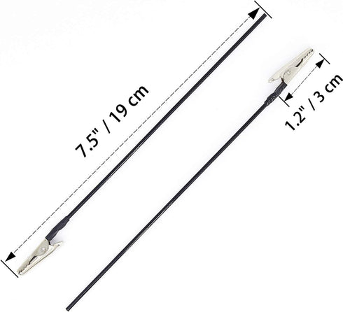 30 Pack Model Painting Alligator Clip Stick with Rubber Tips Modeling Tools,Metal Wire Clamps Long-Tailed Clasp for Hobby Modeling DIY Card Photo ...