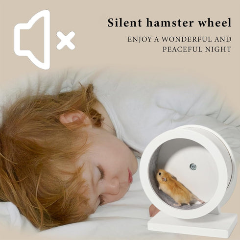 6.0 Inch Grey Hamster Wheel Wooden Silent Training Exercise Wheel Quite Running Spinner Wheel for Dwarf, Gerbil, Guinea Pig, Hedgehog, Chinchilla ...