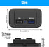 Linkstyle 2PCS RV USB Outlets - Dual USB Ports (USB-A and USB-C) with Blue LED Indicator, Surface Mount 12V USB Outlets for RVs, Marine, Motorcycl...