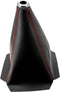Car Shift Boot Cover, Gear Shift Knob Dust Protection Black Carbon Fibre PU Leather Gear Stick Gaiter for Most Manual/Automatic Car Truck SUV (Red...
