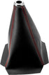 Car Shift Boot Cover, Gear Shift Knob Dust Protection Black Carbon Fibre PU Leather Gear Stick Gaiter for Most Manual/Automatic Car Truck SUV (Red...