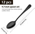 12 Pcs Black Demitasse Espresso Spoons Set, 4.7" Mini Coffee Spoons, Tiny Tea Spoons, Stainless Steel Small Spoons for Dessert, Tea, Appetizer, Sm...