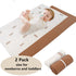 Owlowla Baby Diaper Changing Pad Portable Changing Mat Travel Changing Pad Liner for Baby and Small Toddler(Classic Brown&Brush Strokes)...