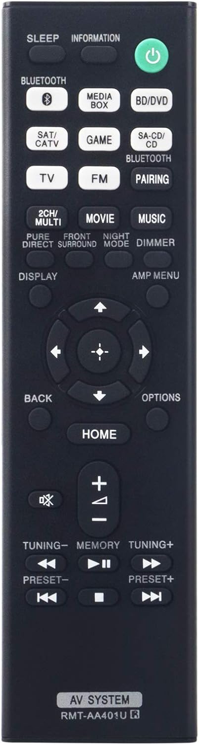 RMT-AA401U Replacement Remote Control Applicable for Sony AV Receiver STR-DH190 STR-DH590 STR-DH790 STRDH190 STRDH590 STRDH790...
