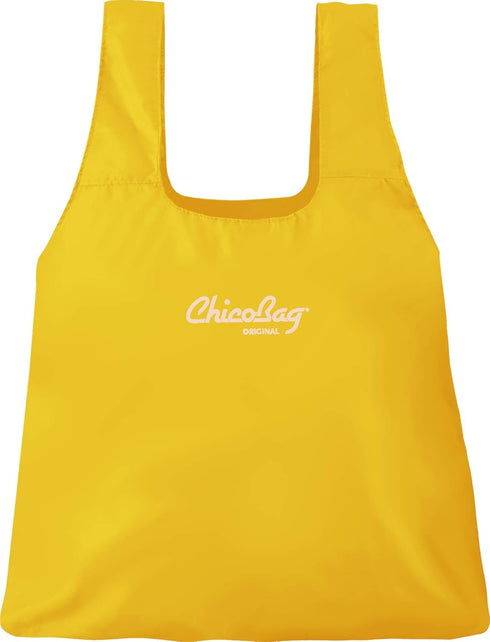 ChicoBag Original Compact Reusable Grocery Bag w/Attached Pouch and Carabiner Clip | Eco-Conscious Packable Tote | Variety 4pk - Mazarine, Aqua, O...