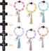 LIYDE 15 Pcs Religion Silicone Beads for Jewelry Making Jesus Faith Silicone Beads Bulk for Pens Silicone Beads with Box Cross Shaped Spacer Loose...