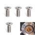 4 PCS Car Brake Disc Rotor Fixing Screws, Stainless Steel High Temperature Resistant Cross-Slotted Screws, Replacement OEM Number 93600-06014-0H A...