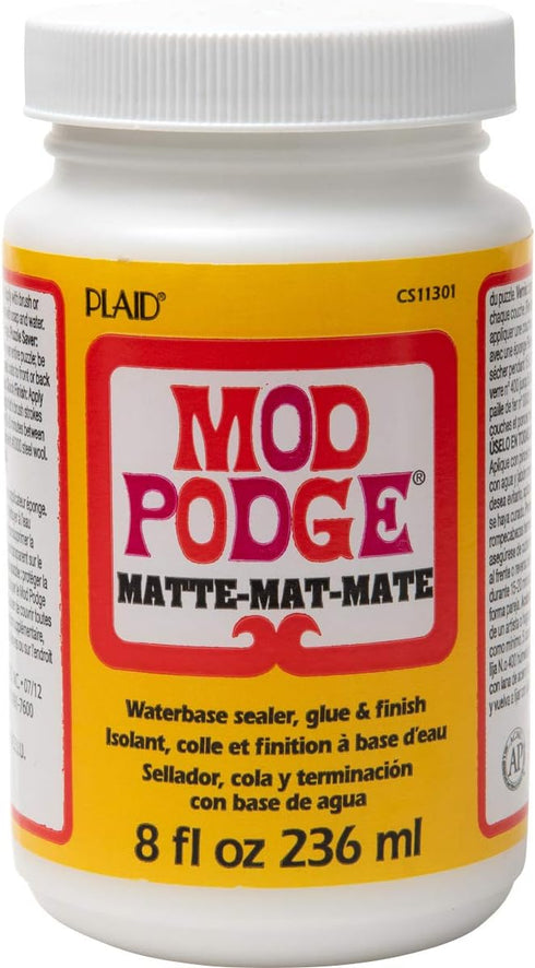 Mod Podge Matte Sealer, Glue & Finish: All-in-One Craft Solution- Quick Dry, Easy Clean, for Wood, Paper, Fabric & More. Non-Toxic - Craft with Co...