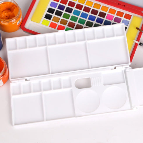 Transon Aritst Paint Palette Box 26 Wells for Watercolor, Gouache, Acrylic and Oil Paint with 1 Paint Brush...