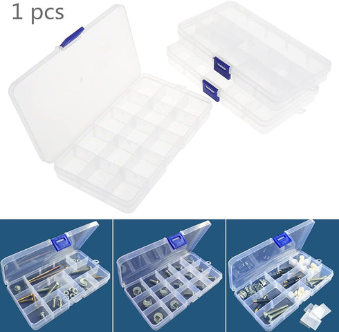 OriGlam 17cm x 8cm Clear Visible Plastic Box, Storage Box Case Container Organizer (17cm x 8cm)...
