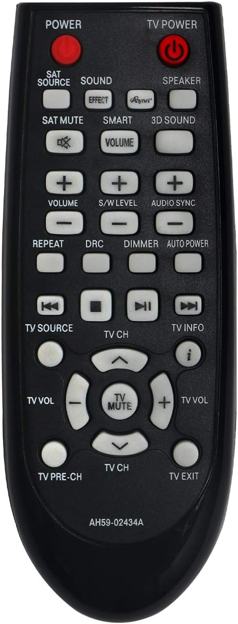 AH59-02434A Replacement Remote Control fit for Samsung Soundbar HW-E551 HW-E550 HW-E450C HW-E450 HW-E551/ZA HW-E550/ZA HW-E450/ZA Sound Bar...