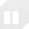 ENERLITES Screwless Decorator Wall Plates Child Safe Outlet Covers, Size 2-Gang 4.68" H x 4.73” L, Unbreakable Polycarbonate Thermoplastic, SI8832...