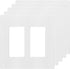 ENERLITES Screwless Decorator Wall Plates Child Safe Outlet Covers, Size 2-Gang 4.68" H x 4.73” L, Unbreakable Polycarbonate Thermoplastic, SI8832...