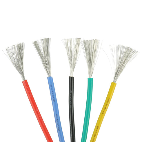 BOJACK 18 AWG Flexible Silicone Wire Electric Wire Hook up Wire Kit 300V Cables with Plus 20 ?3mm Heat Shrink Tubings and a Mini Wire Stripper(5 C...