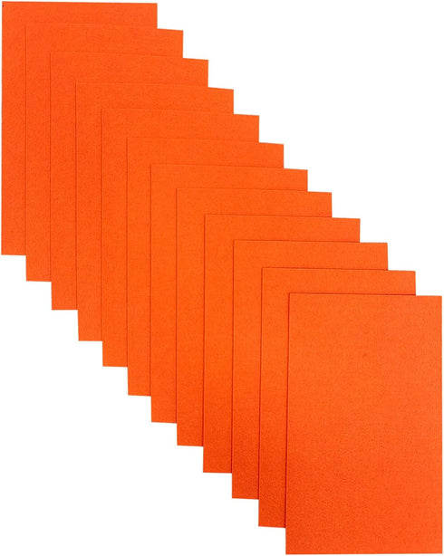 Jtnohx Stiff Craft Felt Sheets, 2mm Thick Felt Fabric for Crafts, 12pcs 7 x 11.3 inch Color Felt Squares for Sewing (Orange)...