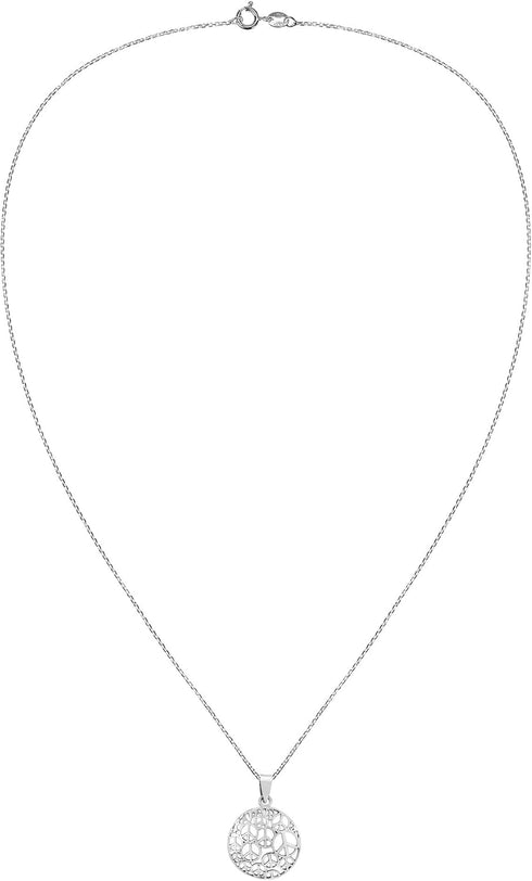 AeraVida Iconic Retro Multi Peace Symbol Sign Round .925 Sterling Silver Pendant Necklace...