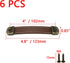 6 Pack Box Leather Handles PU Suitcase Luggage Pulls Leather Handles Antique Furniture Handles for Cabinet,Drawer,Cupboard,Door, 4 Inch Hole Cente...