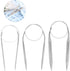 ASTER 6 Pieces Circular Knitting Needles Stainless Steel Round Knitting Needles10 mm 8 mm 6 mm 5 mm 4 mm 3 mm for Making Sweater Shawl Scarf......