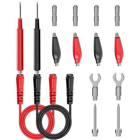 Goupchn 16PCS Multimeter Test Leads Kit Replacement Test Wire Set with Alligator Clips, Banana Plugs, Test Probes, Banana Plugs for Multimeter Aut...