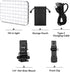 LED Camera Light Video Lights Portable Photography Lighting 60 LED 2200mAh Rechargeable Selfie Light 7 Modes, 10-Level Brightness, Portable Clip o...