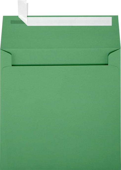 LUXPaper Square Invitation Envelopes | Peel & Press | 6 1/2" x 6 1/2" | Holiday Green | 80lb. Text | 50 Qty...