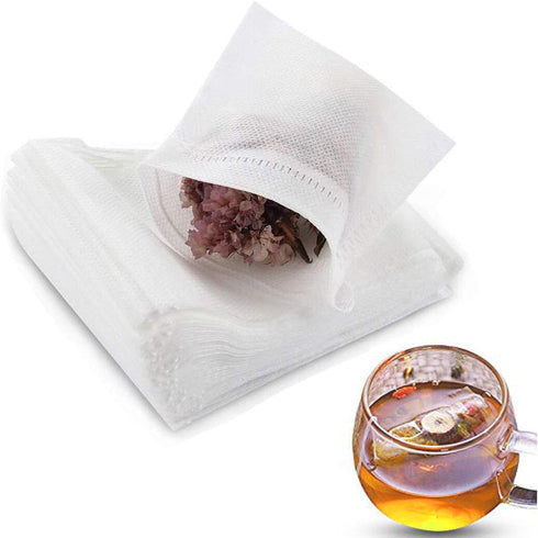 400 pcs Tea Filter Bags,Disposable Empty Cotton Drawstring Seal Filter Loose Leaf Tea Bags ?3.54 x 2.75 inch?...
