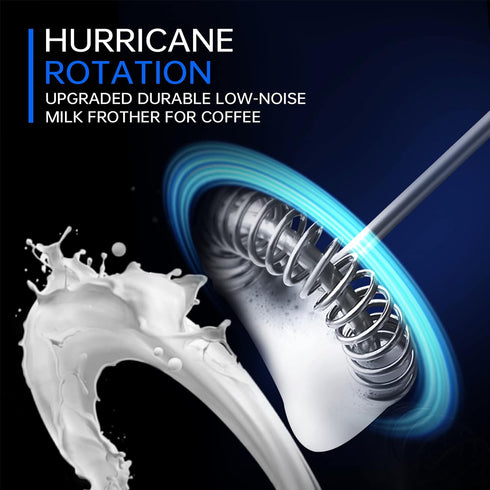 Milk Frother for Coffee Whisk Electric Milk Frother with Stainless Steel Holder, Durable Mini Mixer Electric Handheld, Milk Frother with Whisk for...