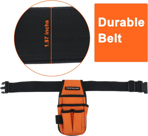 Organizer Tool Belt,Hand Tools Pouches, With Webbing Belt Multi-Purpose for Electrician,Carpenter,Construction,Orange...