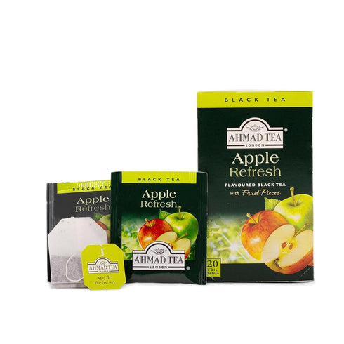 Ahmad Tea Black Tea, Apple Refresh Teabags, 20 ct (Pack of 1) - Caffeinated & Sugar-Free...