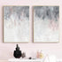 Gray White Abstract Art Blush Pink Canvas Painting for Bedroom Decor Gray Canvas Prints Abstract Gray Wall Art for Living Room Office Wall Decor A...