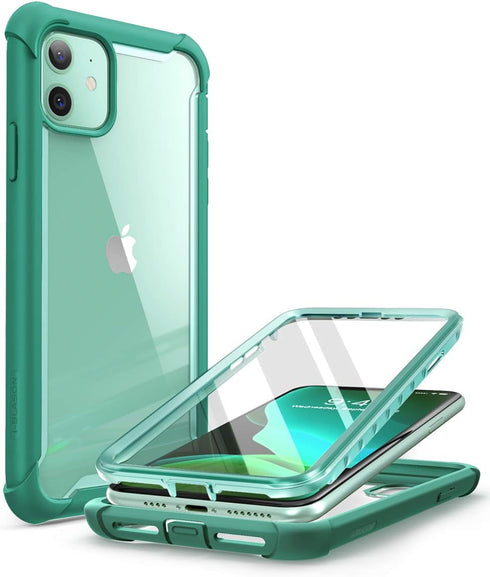 i-Blason Ares Case for iPhone 11 6.1 inch (2019 Release), Dual Layer Rugged Clear Bumper Case with Built-in Screen Protector (Mint Green)...