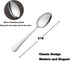 E-far Stainless Steel Teaspoons Set of 12, Modern Silverware Flatware Dessert Spoons for Home, Kitchen, Restaurant, Round Edge & Mirror Polished, ...