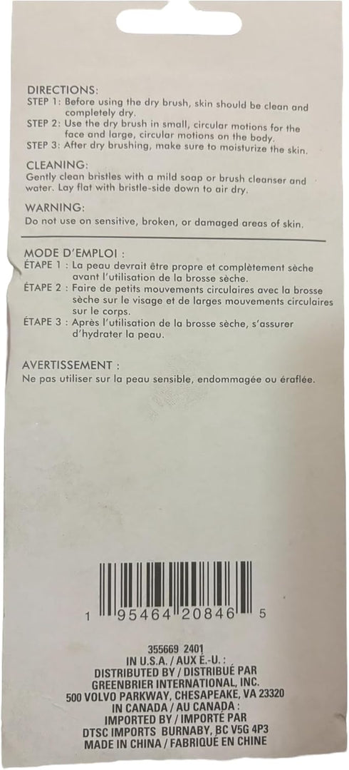 Spa April Bath and Body Brush, Daily Exfoliating Brush, Pink...