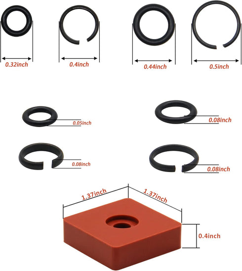 (5+5 Sets) 3/8" & 1/2" Impact Wrench Retainer Rings with O-ring, Fit For Electric/Pneumatic Wrench, Including Anvil Retaining Ring Install Tool...