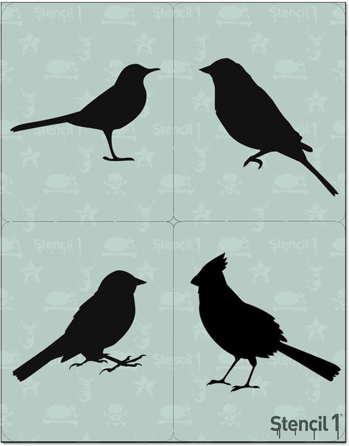 Stencil1 Bird Silhouettes Stencil Reusable Friendly DIY Stencil for Painting, Baking, Crafts, Wall, Furniture Paint - Decor on Walls Fabric & Furn...