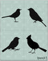 Stencil1 Bird Silhouettes Stencil Reusable Friendly DIY Stencil for Painting, Baking, Crafts, Wall, Furniture Paint - Decor on Walls Fabric & Furn...
