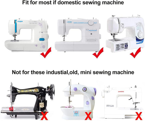 1/4'' (Quarter Inch) Quilting Patchwork Presser Foot with Edge Guide and Clear View 1/4" Presser Foot for All Low Shank Snap-On Singer, Brother, B...