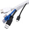 AGPTEK White Cable Sleeve Cover 10ft - 4/5 inch Cord Management Wire Organizer Under Desk, Home Office Computer Wire Cover Hider Cord Protector, P...
