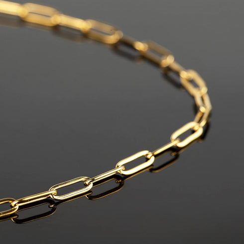 Jabogrii 16.4 Feet Gold Plated Chain for Jewelry Making Welded Stainless Steel Paperclip Oval Link Chains Bulk with Lobster Clasps Jump Rings for ...