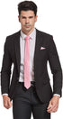 Pink Tie Men Women Skinny Tie Slim Tie Stripe Tie with Hanky Waterproof Oilproof Tie-Pink...
