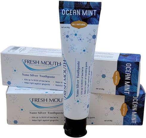 FRESH MOUTH Nano Silver Toothpaste Ocean Mint 65g...