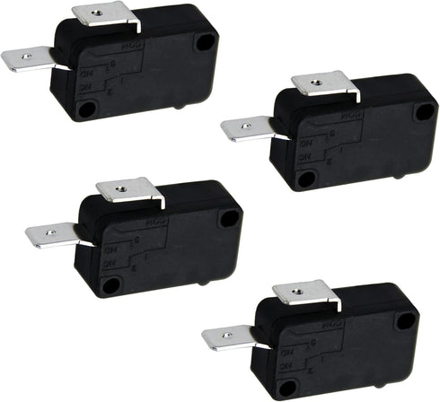 4 Packs SZM-V16-FD-63 Microwave Oven Door Micro Switch 16A 125V/250V Door Interlock, Compatible with Samsung LG GE Microwave Oven 253820 EAP237422...