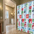 Christmas Holiday Cheer Fabric Shower Curtain, Winter Theme with Snowmen Penguins Polar Bears Deer 70x70 inch...